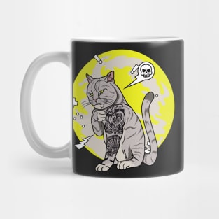 Muscle tattooed cat Mug